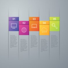 Vector illustration infographic five options N45