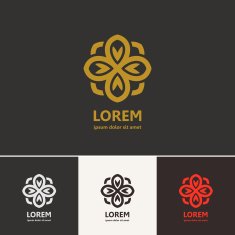 Flower logo Vector sign emblem N2