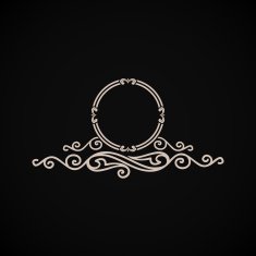 Vintage vector logo Calligraphic elegant decor element