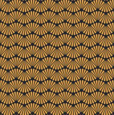 Seamless Golden Art Deco Pattern Texture Wallpaper Background N2