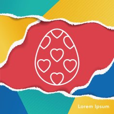 easter egg line icon N14