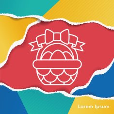 easter egg line icon N21