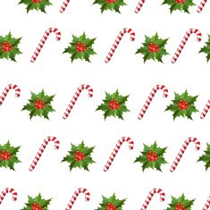 Seamless pattern - All over background mistletoe sugar cane