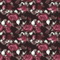 Background with beautiful roses Seamless pattern hand-drawn flowers 12 N2