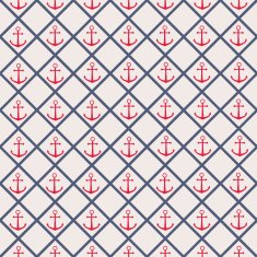 Seamless pattern with cross lines and anchor
