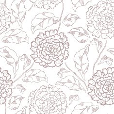 Vector Seamless floral pattern with chrysanthemums N5