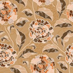 Vector Seamless floral pattern with chrysanthemums N7