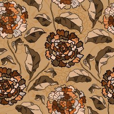 Vector Seamless floral pattern with chrysanthemums N9
