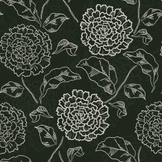 Vector Seamless floral pattern with chrysanthemums N14