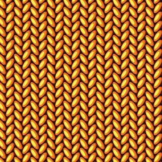 Knitted seamless pattern design Winter sweater texture in yellow gold N2