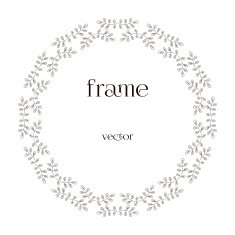 Round frame of the branches and leaves