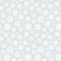 Christmas Seamless Pattern with a Snowflakes Light