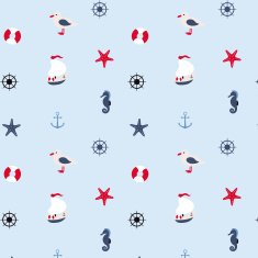 Seamless pattern in marine style N7