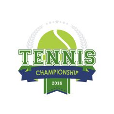 Tennis championship emblem vector