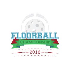 Floorball championship emblem vector