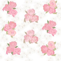 Seamless pattern with elegant pink roses