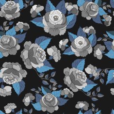 Seamless floral design with roses