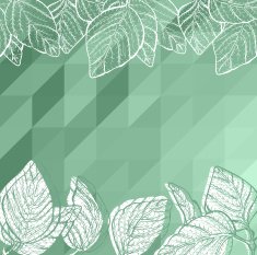 Triangle background with leaves