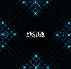 Abstract blue squares lights vector background
