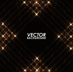 Abstract gold squares lights vector background