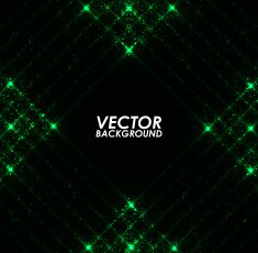 Abstract green squares lights vector background