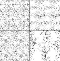 Seamless floral pattern set N26