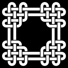 Black and white Celtic knot frame
