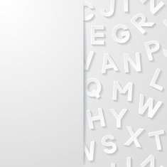Abstract background with alphabet