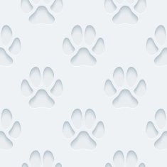 Paws print 3D Seamless Wallpaper Pattern
