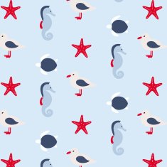 Seamless pattern in marine style N8
