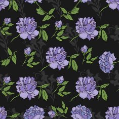 Seamless pattern with peony