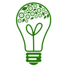 Bulb With Gears And Leaves N2