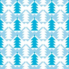 Christmas vector pattern with tree festive winter background