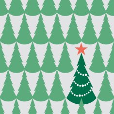Christmas tree vector seamless holiday background