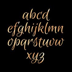 Golden glittering textured Alphabet