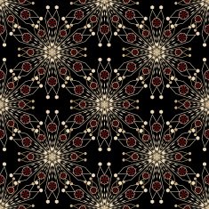 Vector seamless pattern ornament with stylized geometric elements background N2