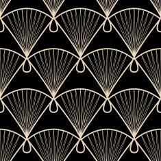 Vector seamless pattern ornament with stylized geometric elements background N3
