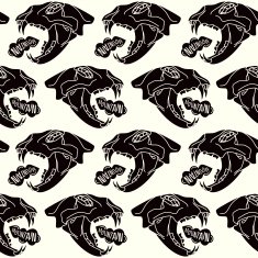 Skull animal seamless pattern
