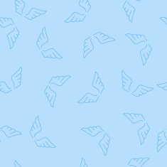 Vector Romantic Angel Wings Seamless Pattern
