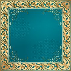 Ornate golden vintage design