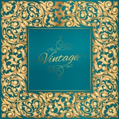 Ornate golden vintage design N2