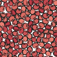Red berries vector seamless pattern N2