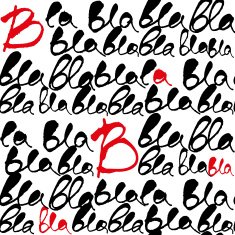 Bla-bla-bla lettering seamless vector pattern N2