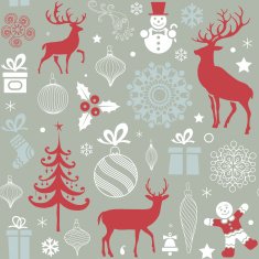 Christmas and New Year's seamless pattern N2