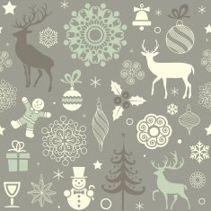 Christmas and New Year's seamless pattern N10