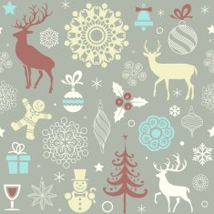 Christmas and New Year's seamless pattern N12