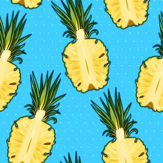 Seamless pineapple and polka dot N2