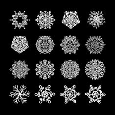 Snowflakes winter set