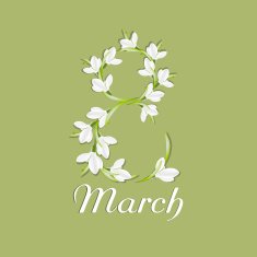 Congratulation or greeting card for women's day
