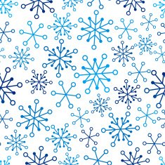 Seamless pattern with Christmas snowflakes